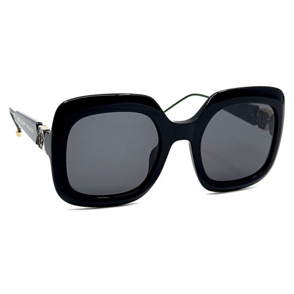 NEW!!! PHILIPP PLEIN Sunglasses Queen SPP065S Col.0700 Authentic - Picture 1 of 11